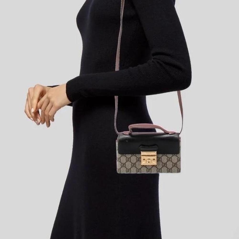 Gucci Handle Bags GG Supreme Padlock Mini